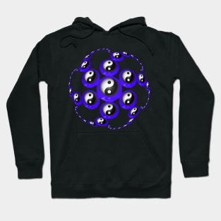 Yin Yang Design - Purple Color with a Ball Effect Hoodie